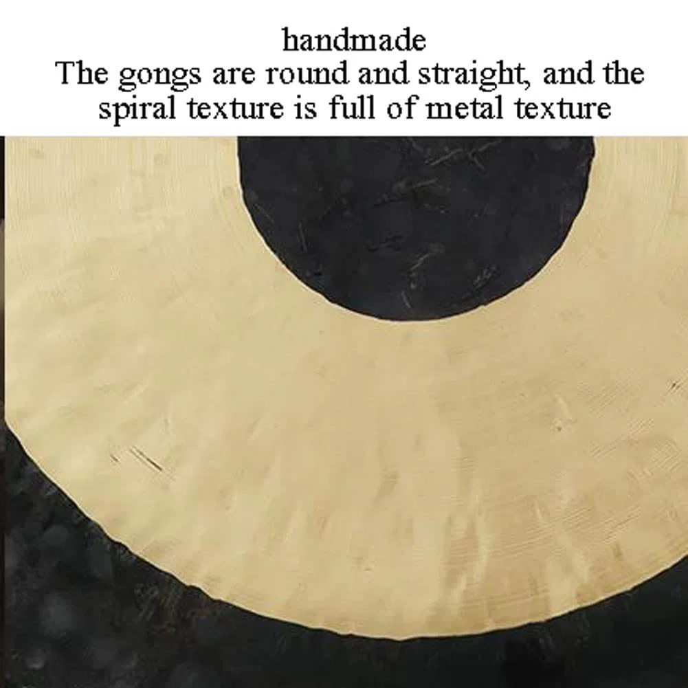 Gong und Trommel， Japanischer Gong Authentischer Gong Gong Instrument Handgefertigte Percussion-Gongs Tibetische Gongs Riesengongs(55cm)