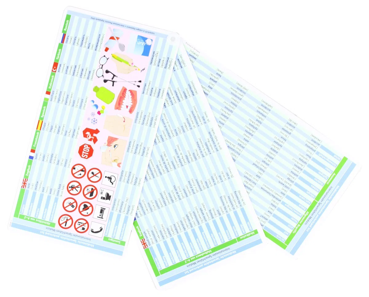 Medizinische Sprachtafeln pocketcard Set : Internationaler Sprachführer Medizin : Deutsch - Englisch - Französisch - Spanisch - Italienisch - Türkisch - Russisch