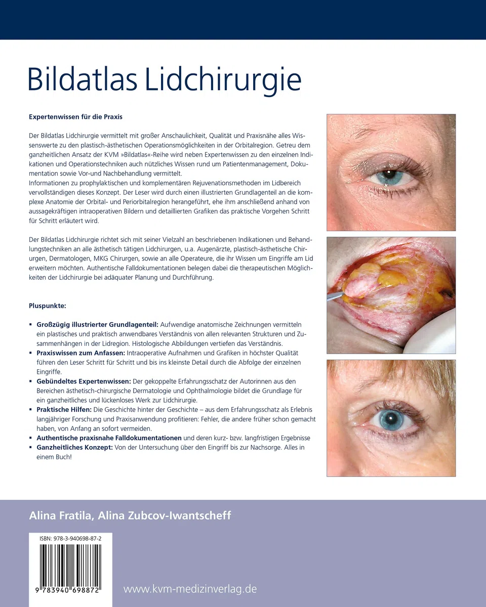 Bildatlas Lidchirurgie: Angewandte Anatomie | Untersuchung | Plastische Lidchirurgie