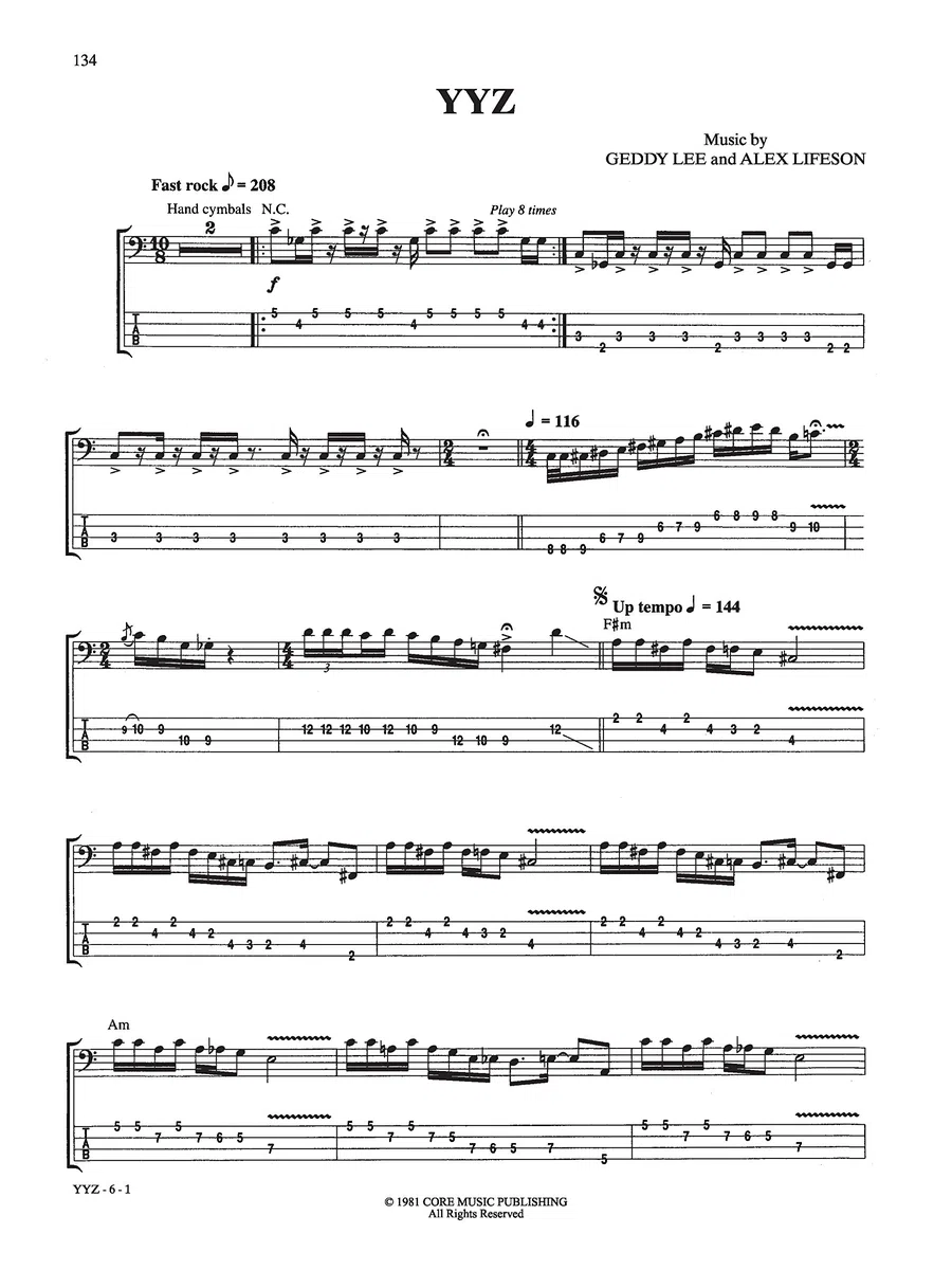 Rush Deluxe Bass Tab Collection: Authentic Bass Tab