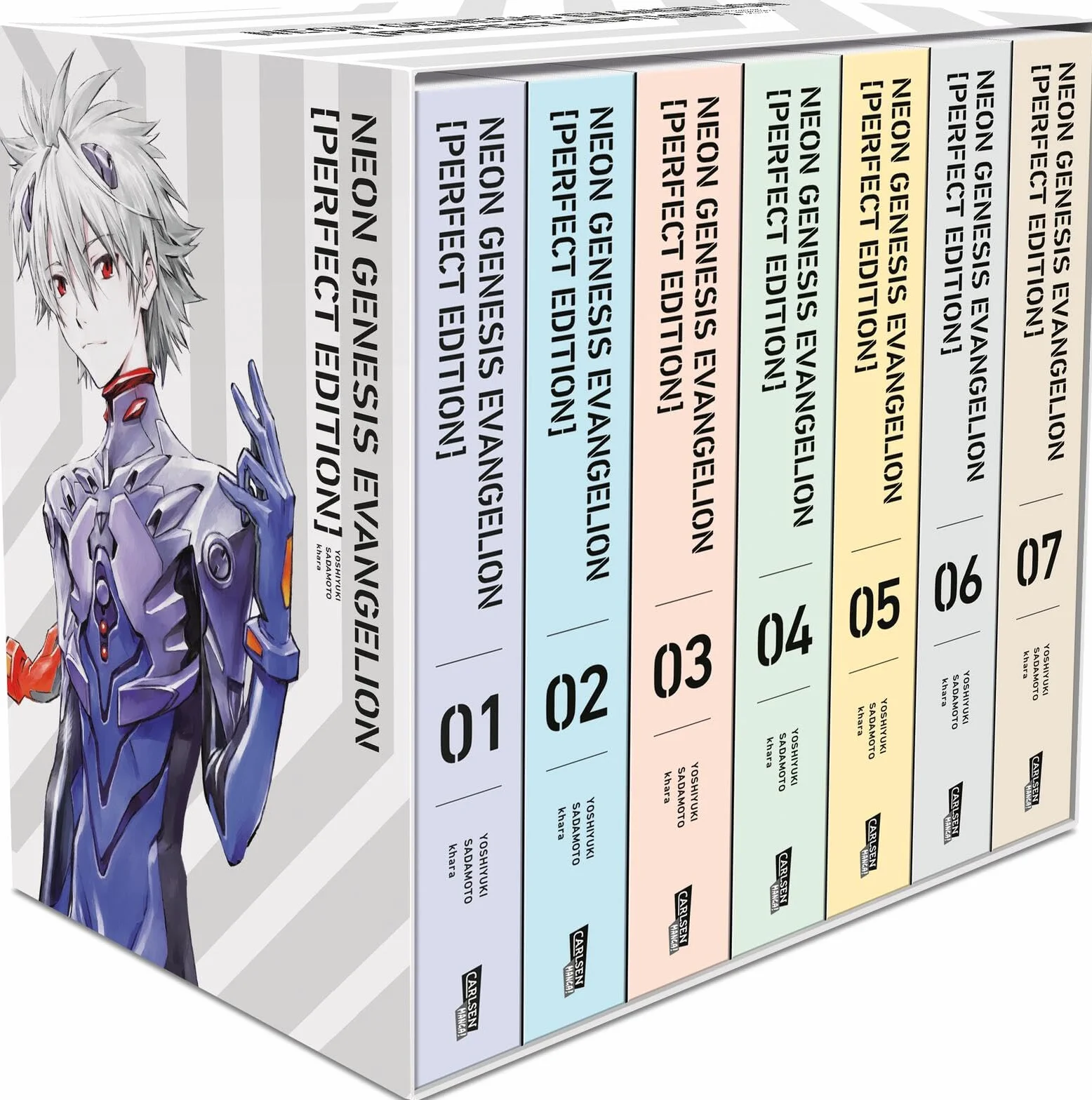 Neon Genesis Evangelion – Perfect Edition, Bände 1-7 im Sammelschuber mit Extras: Neue Edition in 7 Sammelbänden des Mecha-Klassikers