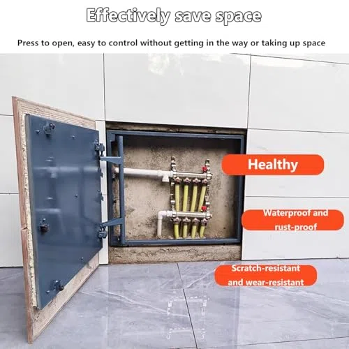 Zugangsplatte aus Edelstahl, bündig montiertes Design für einfachen Zugang zu Sanitärinstallationen, langlebige, platzsparende Lösung für den privaten und gewerblichen Gebrauch, stilvolles Finish