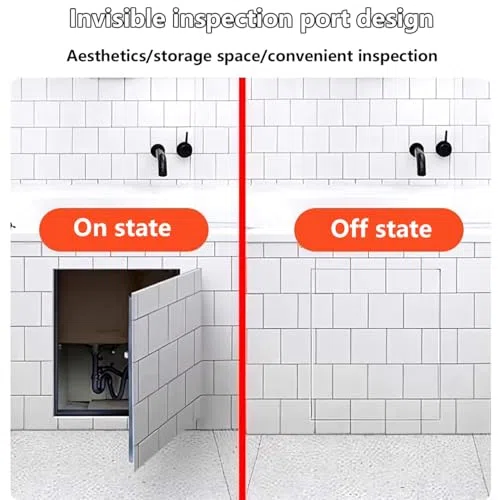 Zugangsplatte aus Edelstahl, bündig montiertes Design für einfachen Zugang zu Sanitärinstallationen, langlebige, platzsparende Lösung für den privaten und gewerblichen Gebrauch, stilvolles Finish