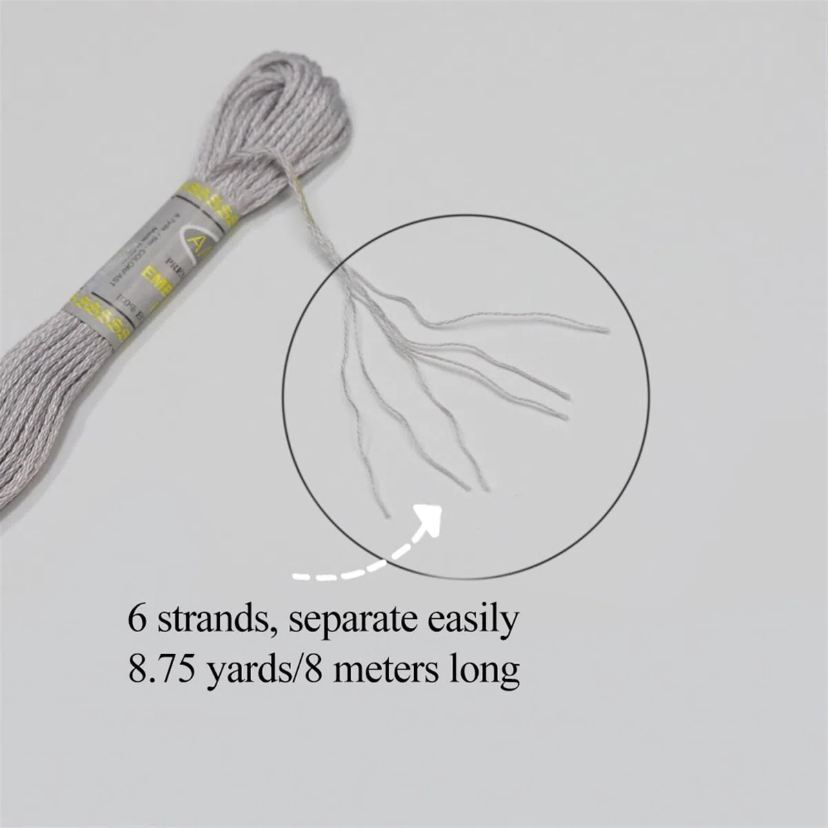 Stickgarn-Set, 505 Farben, langfaserige Baumwolle, 8 Meter pro Knäuel, ideal zum Nähen, Basteln und Quilten